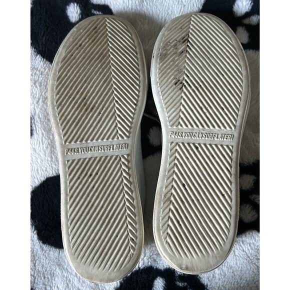 P448 Women’s Thea Mid Leather Sneakers Gold Italy Shoes - Size 39 EU / US 8.5 - Picture 7 of 7